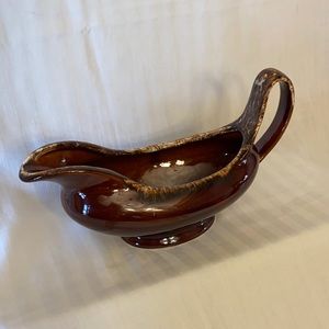 Hull Pottery Brown Drip Gravy Boat